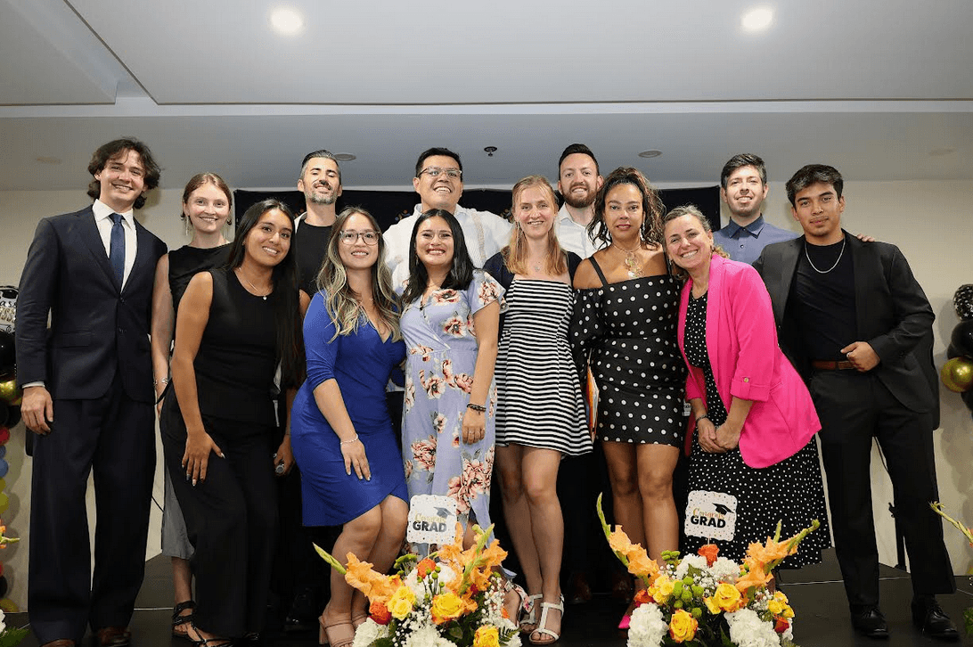 La Colaborativa team standing outside the headquarters